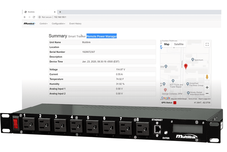 Multilink Smart Tracker – Event Log