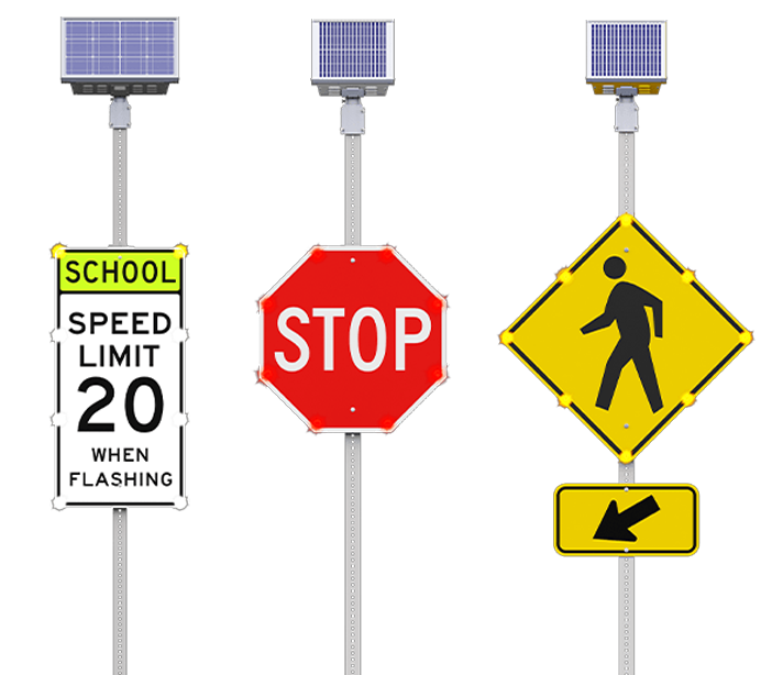 Carmanah MX Series LED Enhanced Stop and Warning Signs